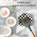 Checkered Spoon Rest for Kitchen Utensils