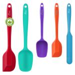 Heat Resistant Silicone Spatula Set - 5 Colors