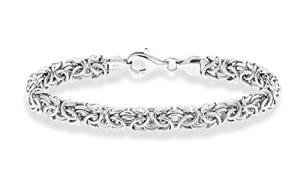 Miabella 925 Silver Byzantine Bracelet for Women