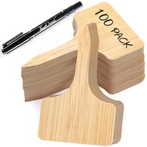 100pcs T-Type Plant Labels with Marker Pen