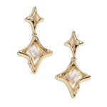 Sparkly Gold Star Dangle Earrings for Women