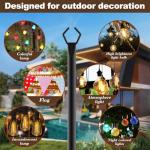 10Ft Outdoor String Light Poles - 4 Pack