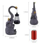Solar Elephant Garden Light Statue for Decor