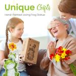 Loving Frog Solar Garden Statue for Outdoor Decor