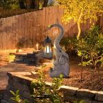 Solar Elephant Garden Light Statue for Decor