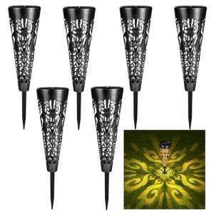 Unique Solar Pathway Lights for Garden Decor - 6 Pack