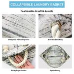 Collapsible Tree Stump Laundry Basket with Rope Handles