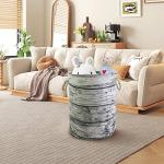 Collapsible Tree Stump Laundry Basket with Rope Handles