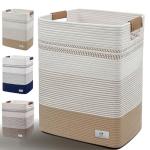 Large 85L Cotton Rope Laundry Hamper with Handles