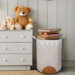 Boho Collapsible Laundry Basket - Terracotta Organizer
