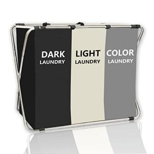 3-Section Collapsible Laundry Basket Sorter in Black