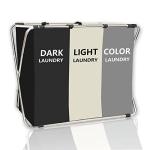 3-Section Collapsible Laundry Basket Sorter in Black