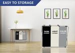 3-Section Collapsible Laundry Basket Sorter in Black