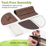 Giantex Bamboo Corner Laundry Hamper with Lid