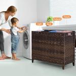 Handwoven Rattan Laundry Hamper with Removable Bags