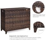 Handwoven Rattan Laundry Hamper with Removable Bags