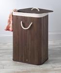 Bamboo Laundry Hamper with Rope Handles