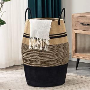Collapsible Jute Rope Laundry Hamper – 105L