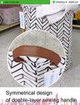 Geometric Collapsible Canvas Laundry Basket Organizer