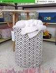 Geometric Collapsible Canvas Laundry Basket Organizer
