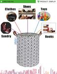 Geometric Collapsible Canvas Laundry Basket Organizer