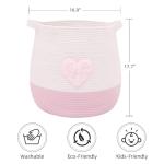 Large Woven Cotton Rope Storage Basket for Toys