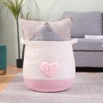 Large Woven Cotton Rope Storage Basket for Toys