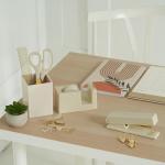 Stylish Desk Organizer Set with Gold Accents
