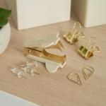 Stylish Desk Organizer Set with Gold Accents