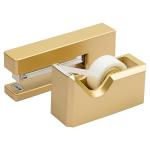 Gold Desk Set: Stapler and Tape Dispenser