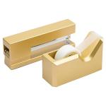 Gold Desk Set: Stapler and Tape Dispenser
