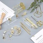 Gold Desk Accessories Set with Stapler and More