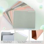 48 Colored Manila File Folders with Labels