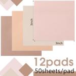 Boho Sticky Notes 12 Pads - 3"x3" Vintage Style