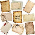 Vintage Sticky Note Pads - 270 Antique Sheets