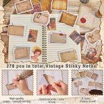 Vintage Sticky Note Pads - 270 Antique Sheets