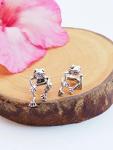 Cute Silver Frog Earrings for Fun Unique Gifts