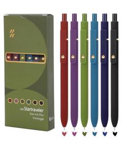 Colorful Gel Pens Set - 6 Smooth Writing Pens