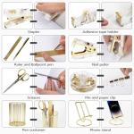 Gold Marble Desk Decor Set - 13 Cute Accessories