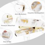 Gold Marble Desk Decor Set - 13 Cute Accessories