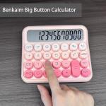 Benkaim 12-Digit Desk Calculator with Large Buttons