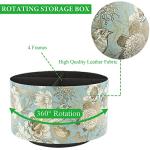 Round Leather Organizer for Art Supplies and Remotes