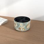 Round Leather Organizer for Art Supplies and Remotes