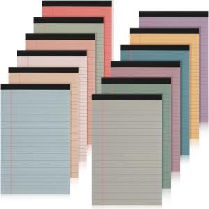 12 Pack 5" x 8" Vintage Color Legal Pads