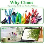 Round Leather Organizer for Art Supplies and Remotes