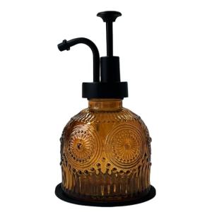 Vintage Glass Soap Dispenser for Rustic Decor