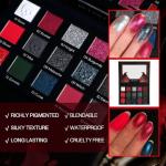 Gothic Red Black Eyeshadow Palette for Bold Looks