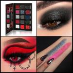 Gothic Red Black Eyeshadow Palette for Bold Looks
