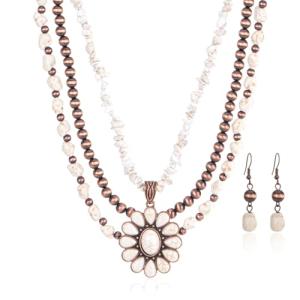 Turquoise Cowgirl Necklace and Earrings Set