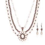 Turquoise Cowgirl Necklace and Earrings Set